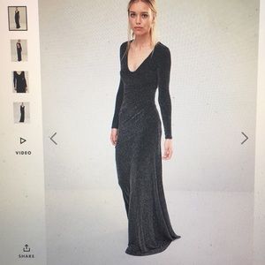 City goddess backless maxi dress